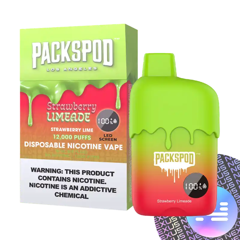 Strawberry Limeade PacksPod 12000 Puff Disposable Vape - Packspods by Packwoods