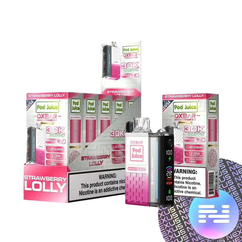 Strawberry Lolly Pod Juice x OXBAR Magic Maze 2 30K Puff Disposable Vape - OXBAR Disposable Vapes