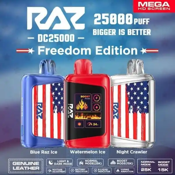 RAZ DC25000 Freedom Edition Disposable Vape - NEWEST DROPS