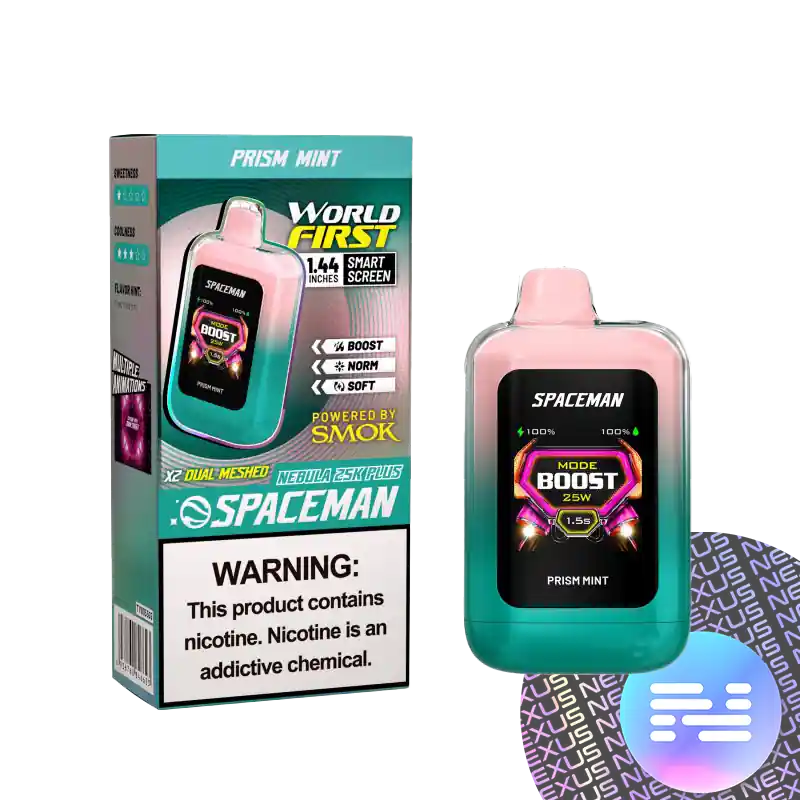 Prism Mint Spaceman Nebula 25000 Plus Disposable Vape - SMOK Disposable Vapes and Mods | Spaceman Vapes | Priv Bar Vape