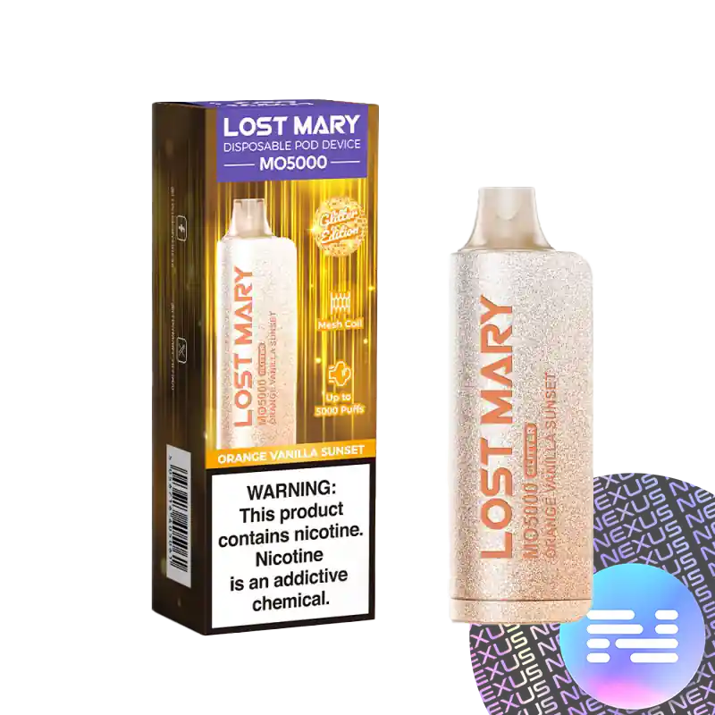 Orange Vanilla Sunset Lost Mary MO5000 Glitter Disposable Vape - Elf Bar - EBDESIGN