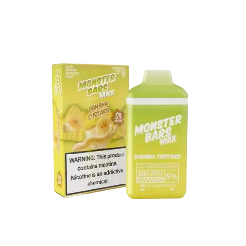 Monster Bar Max 6000 5% Rechargeable Disposable Vape – Banana Custard