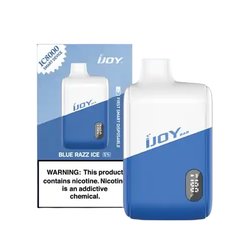 iJoy Bar IC8000 Disposable Smart Vape 8000 Puffs β Blue Razz Ice - iJoy Bar Disposable Vape