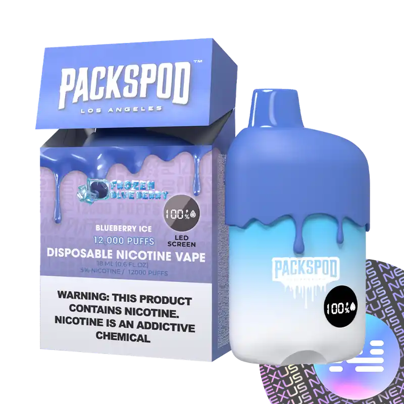 Frozen Blueberry PacksPod 12000 Puff Disposable Vape - Packspods by Packwoods