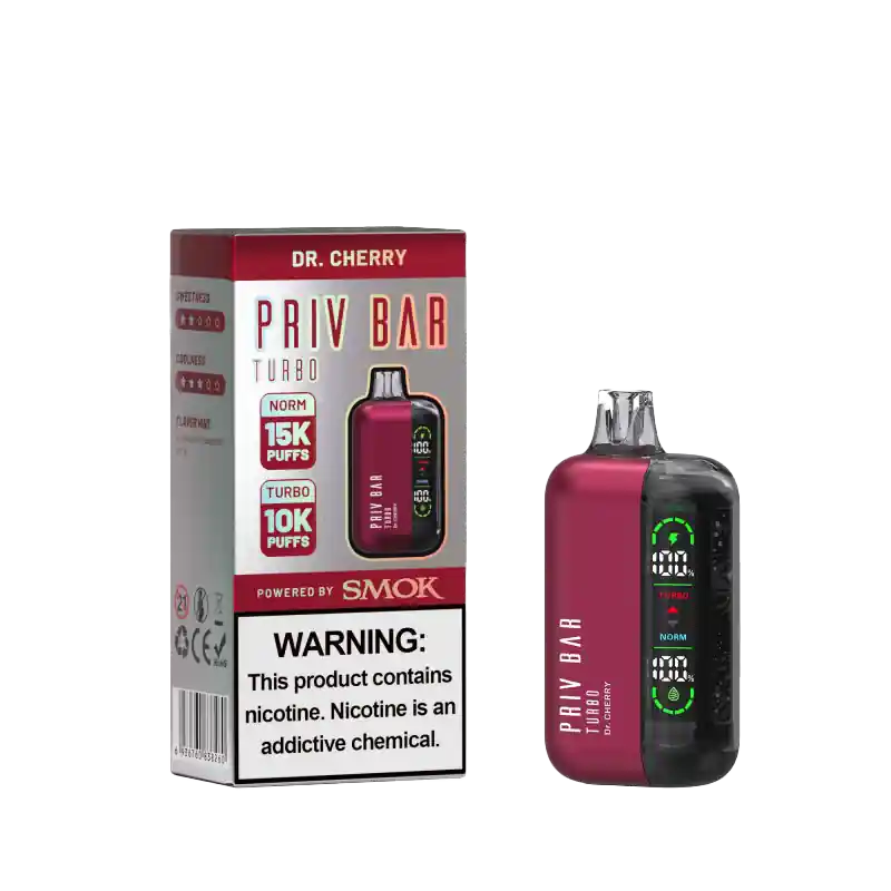 Dr. Cherry PRIV Bar Turbo 15000 Disposable Vape - SMOK Disposable Vapes and Mods | Spaceman Vapes | Priv Bar Vape