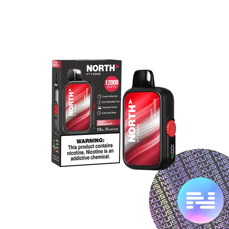 Cherry Pomegranate North FT12000 Disposable Vape 12000 Puff - North Vape - Disposable Nicotine Vape
