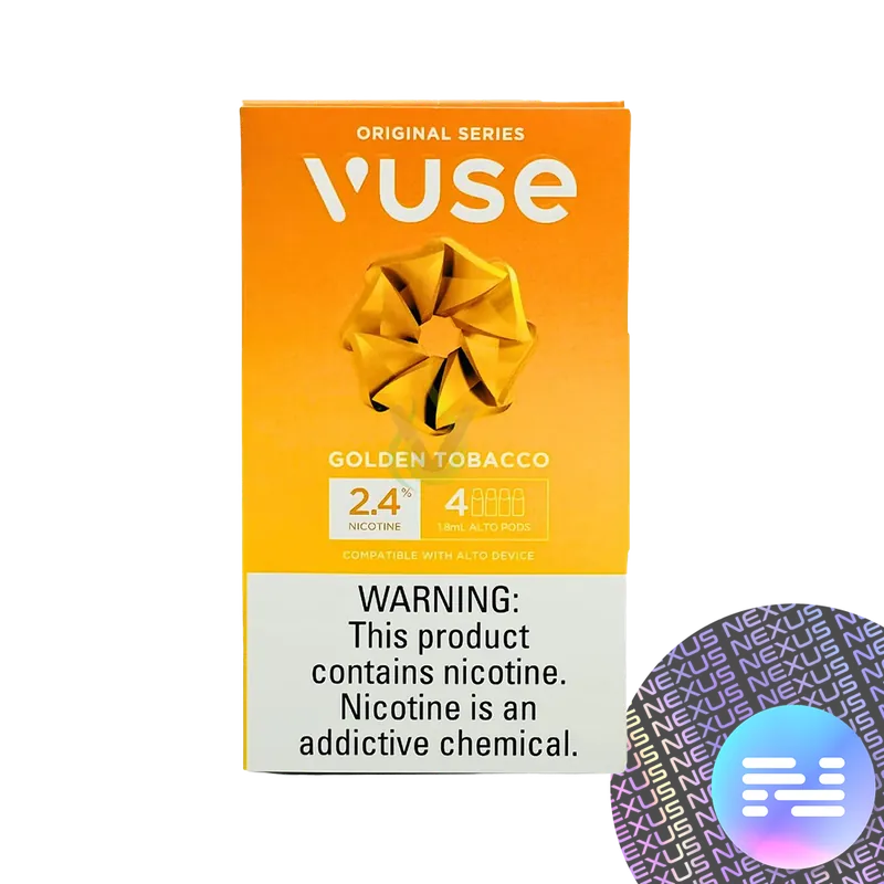 VUSE Alto Golden Tobacco 2.4% – 4 Pack - VUSE Alto Pods