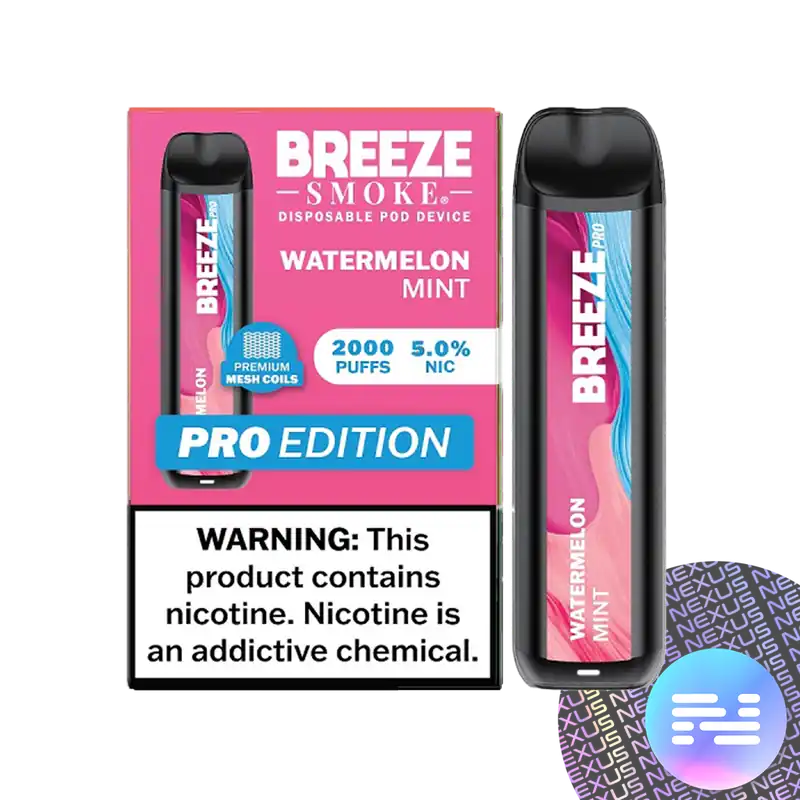 Watermelon Mint Breeze PRO 2000 Disposable Vape - Breeze Pro Disposable Vape: 2000 Puffs of Innovation & Flavor
