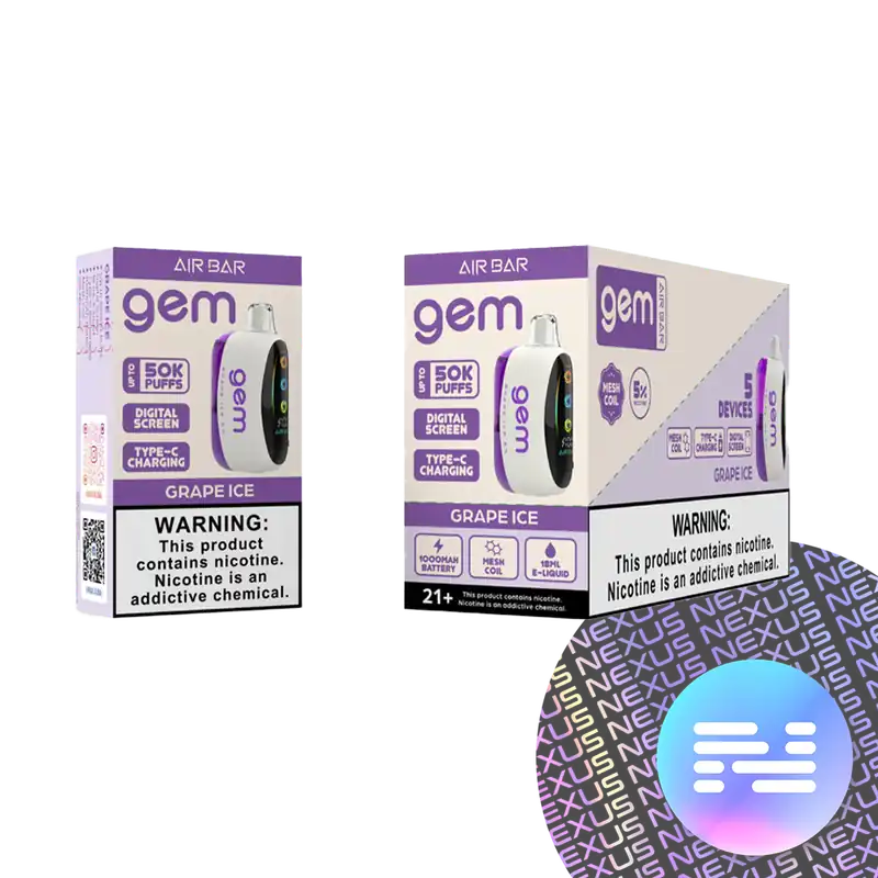 Grape Ice Air Bar GEM 50K Disposable Vape - Uncategorized