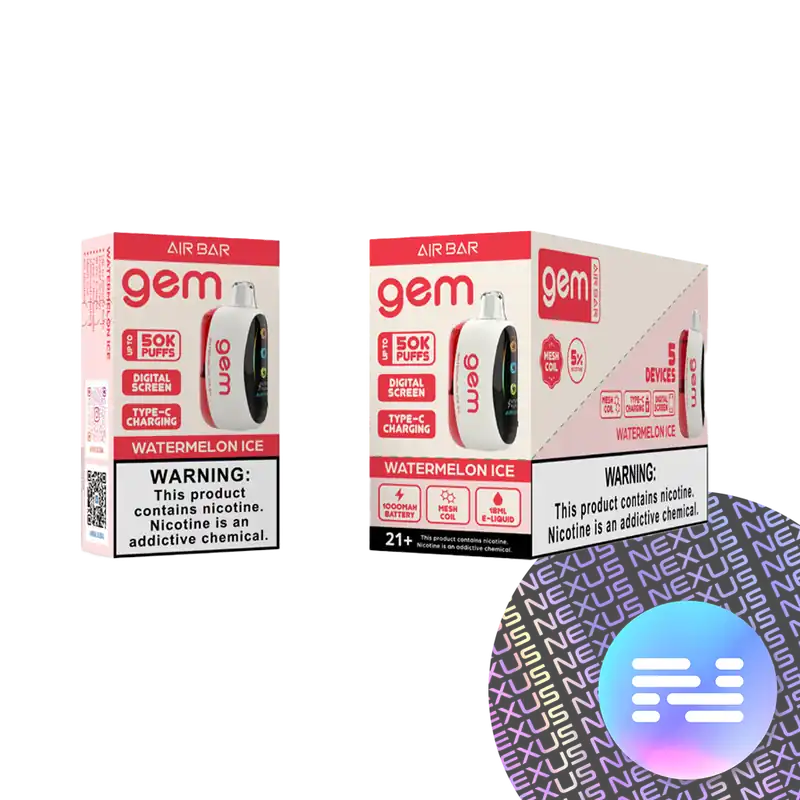 Watermelon Ice Air Bar GEM 50K Disposable Vape - Uncategorized