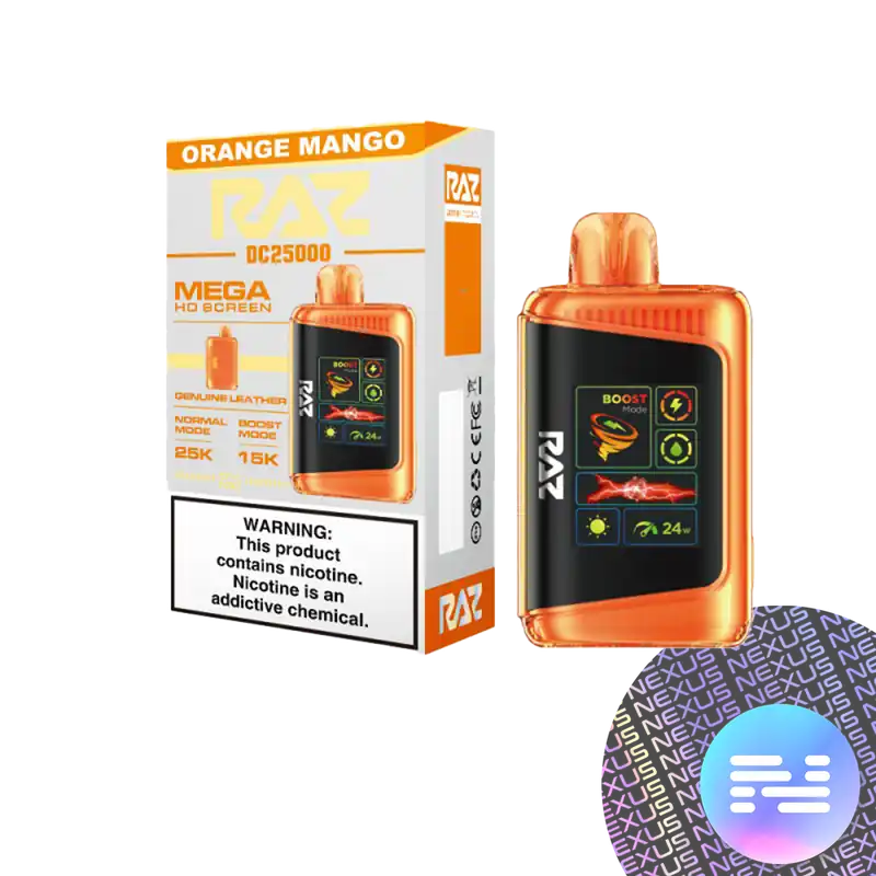 Orange Mango RAZ DC25000 Disposable Vape - Raz Bars