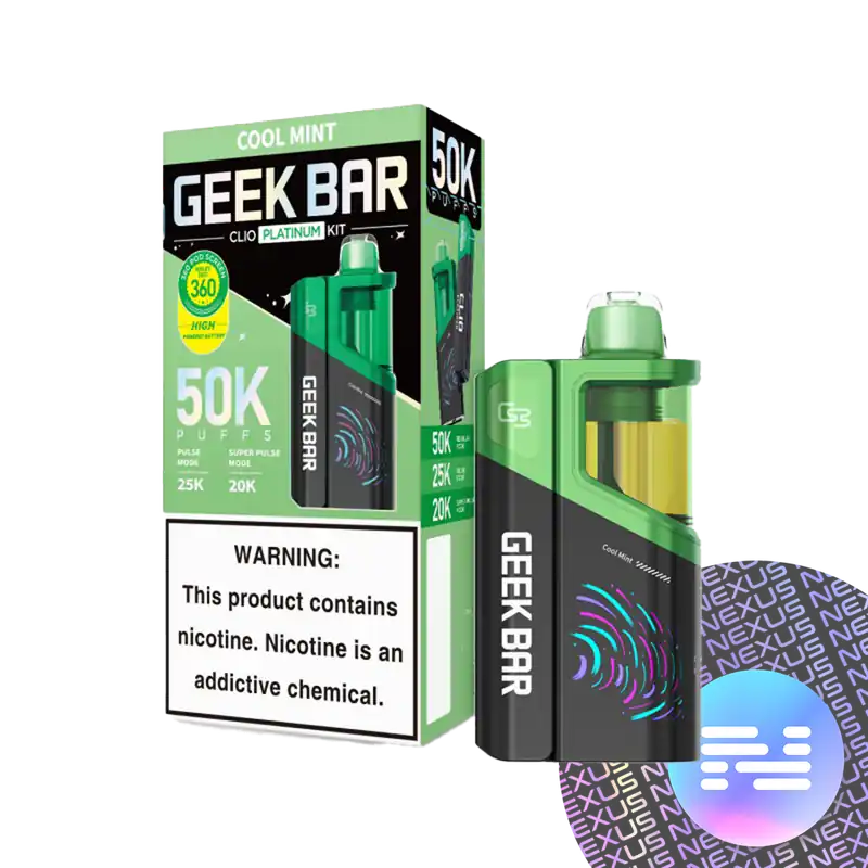 Cool Mint Geek Bar CLIO Platinum 50K Disposable KIT - Uncategorized