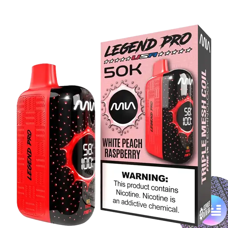 White Peach Raspberry TYSON MIA 50K Disposable Vape - Uncategorized