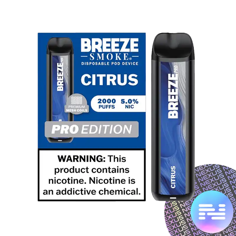 Citrus Breeze PRO 2000 Disposable Vape - Breeze Pro Disposable Vape: 2000 Puffs of Innovation & Flavor