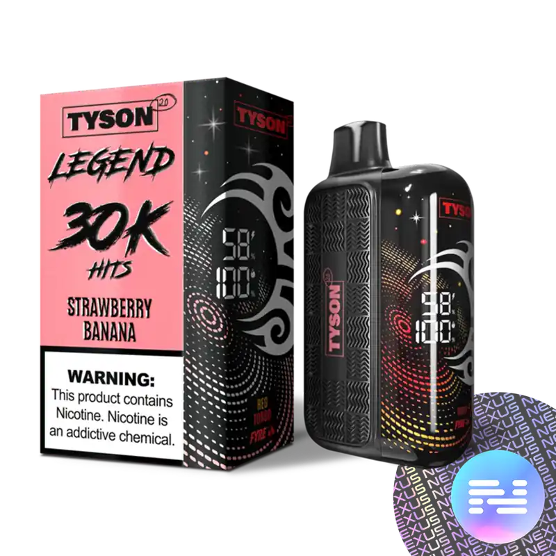 Strawberry Banana Tyson 2.0 Legend 30000 Disposable Vape - Tyson Disposable Vape | Heavyweight Puff