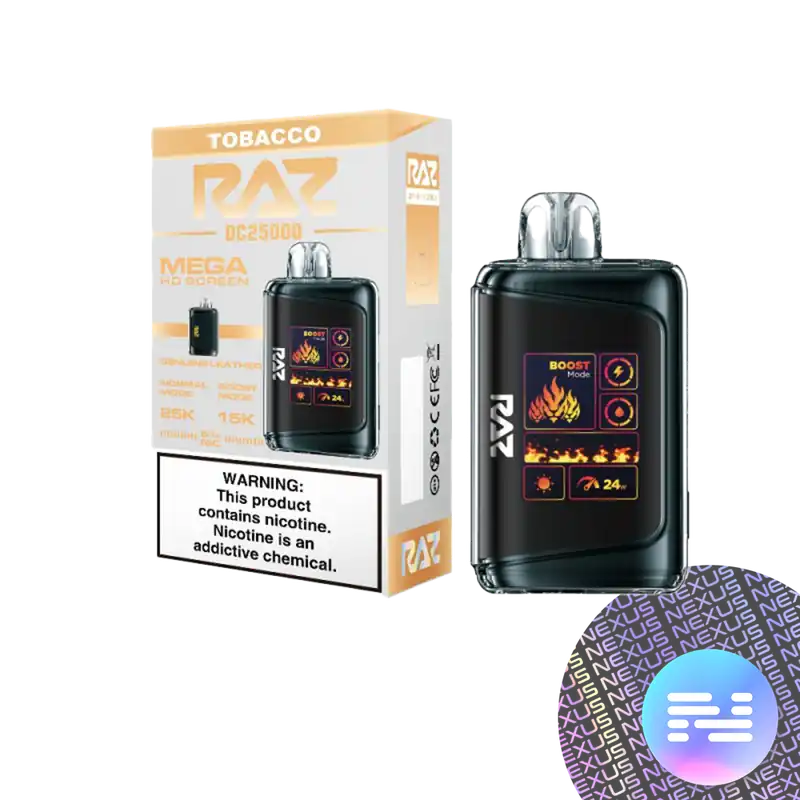 Tobacco RAZ DC25000 Disposable Vape - Raz Bars