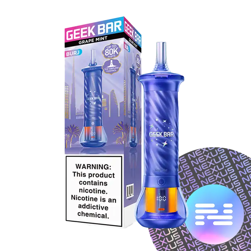 Grape Mint Geek Bar Burj 80K Disposable Vape - Uncategorized