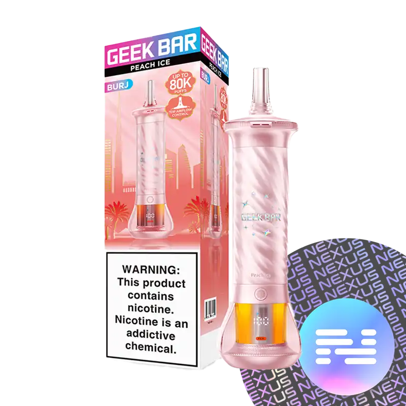 Peach Ice Geek Bar Burj 80K Disposable Vape - Uncategorized