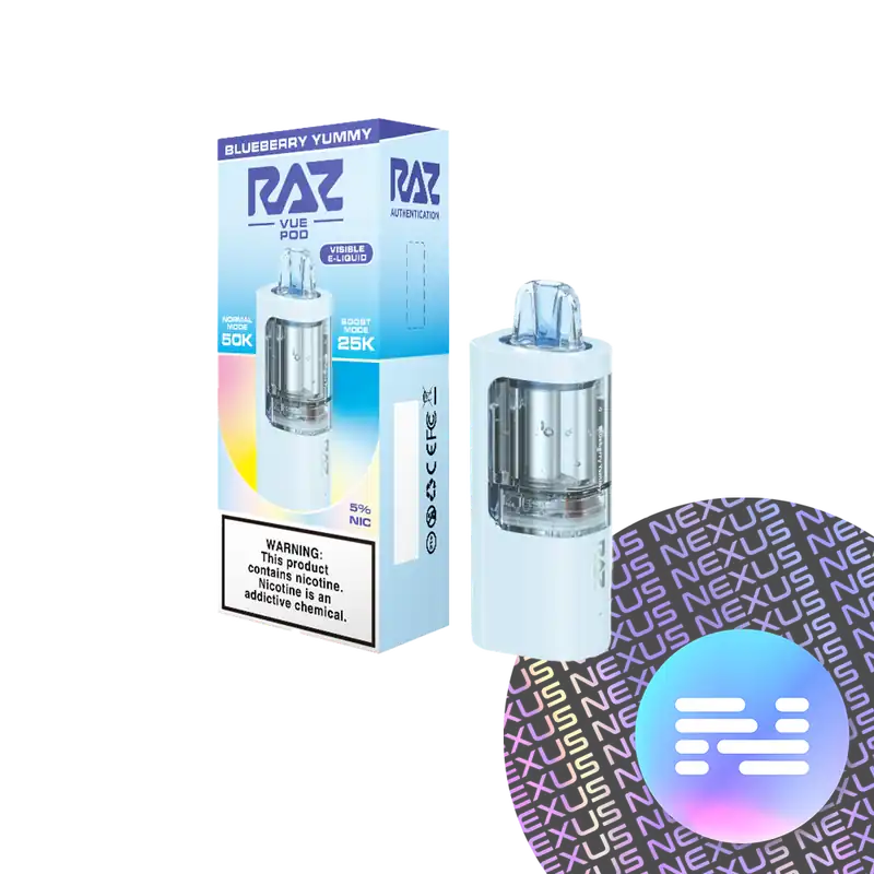 Blueberry YUMMY RAZ VUE 50K Disposable Pods - Uncategorized