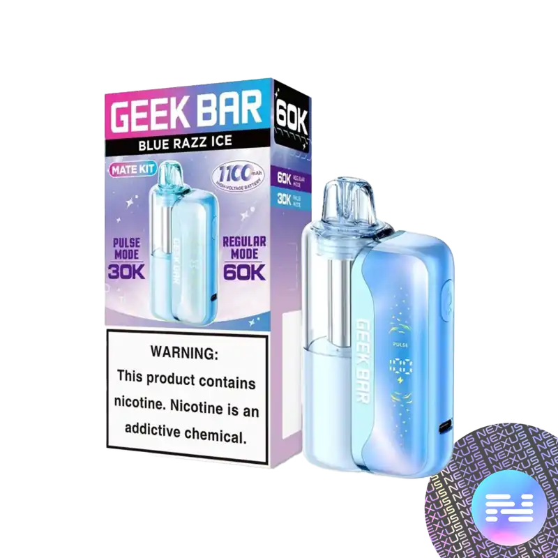 Blue Razz Ice Geek Bar MATE 60K Disposable Vape Kit - Uncategorized