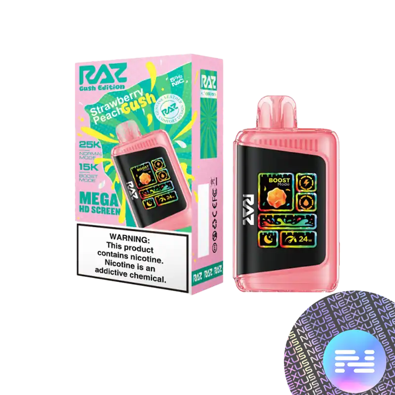 Strawberry Peach GUSH RAZ LTX 25000 Disposable Vape - Raz Bars