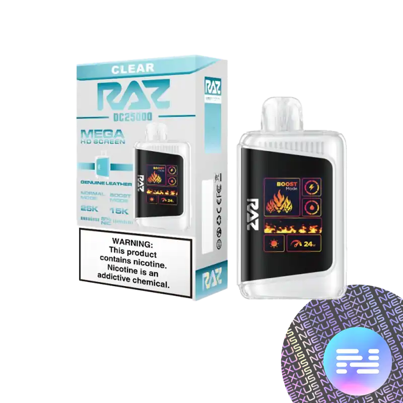 Clear RAZ DC25000 Disposable Vape - Raz Bars