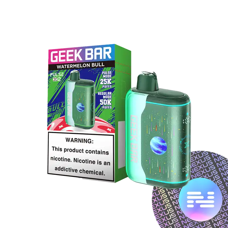 Watermelon BULL Geek Bar Pulse X 2 Disposable Vape 50K - Uncategorized