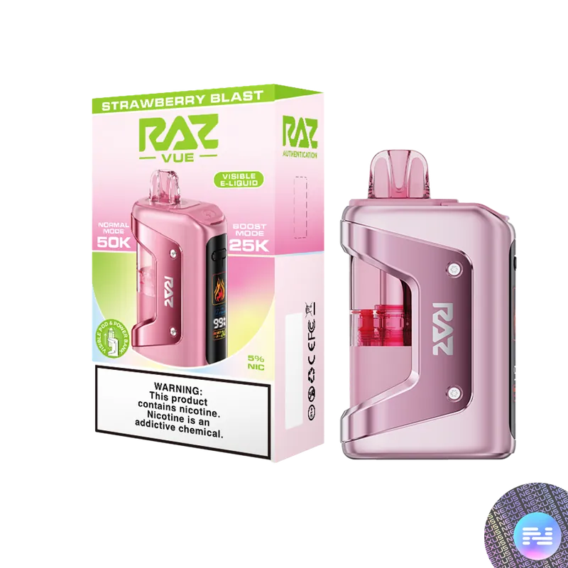 Strawberry BLAST RAZ VUE 50K Disposable FULL KIT - Raz Bars