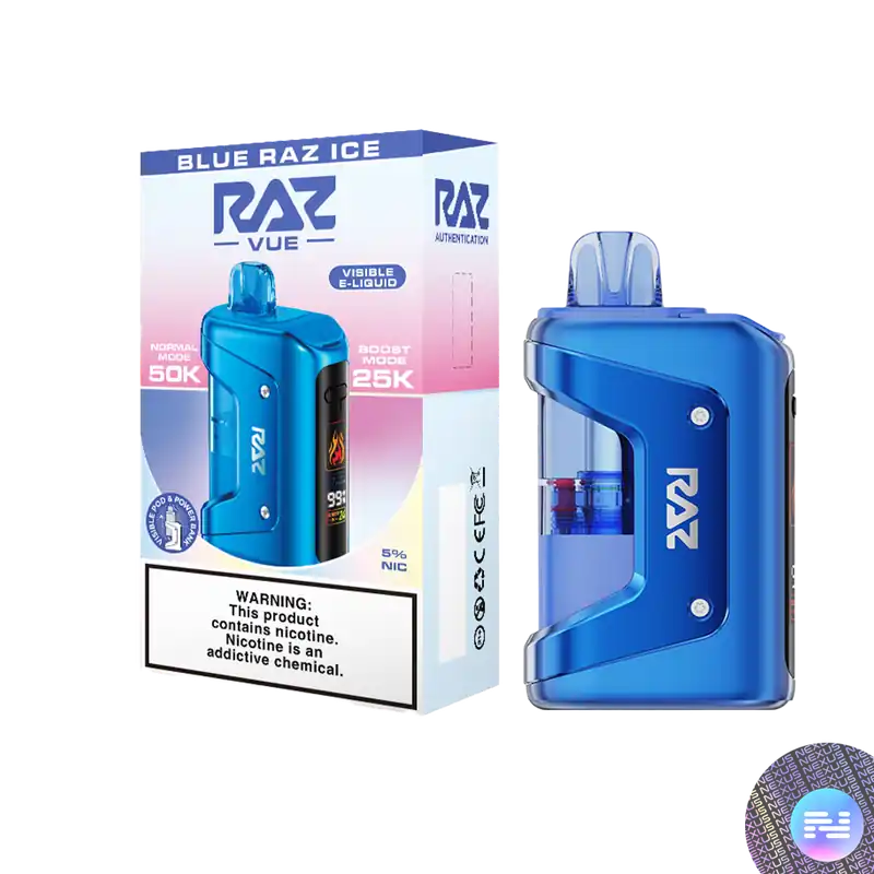 Blue Raz Ice RAZ VUE 50K Disposable FULL KIT - Raz Bars