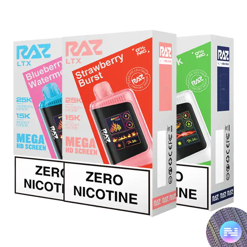 RAZ LTX 25K 0% Nicotine Disposable Vape - Raz Bars