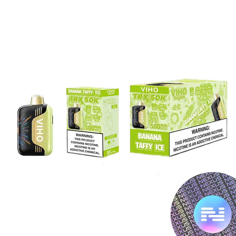 Banana Taffy Ice VIHO TRX 50K Disposable Vape - VIHO TURBO - Disposable Vape