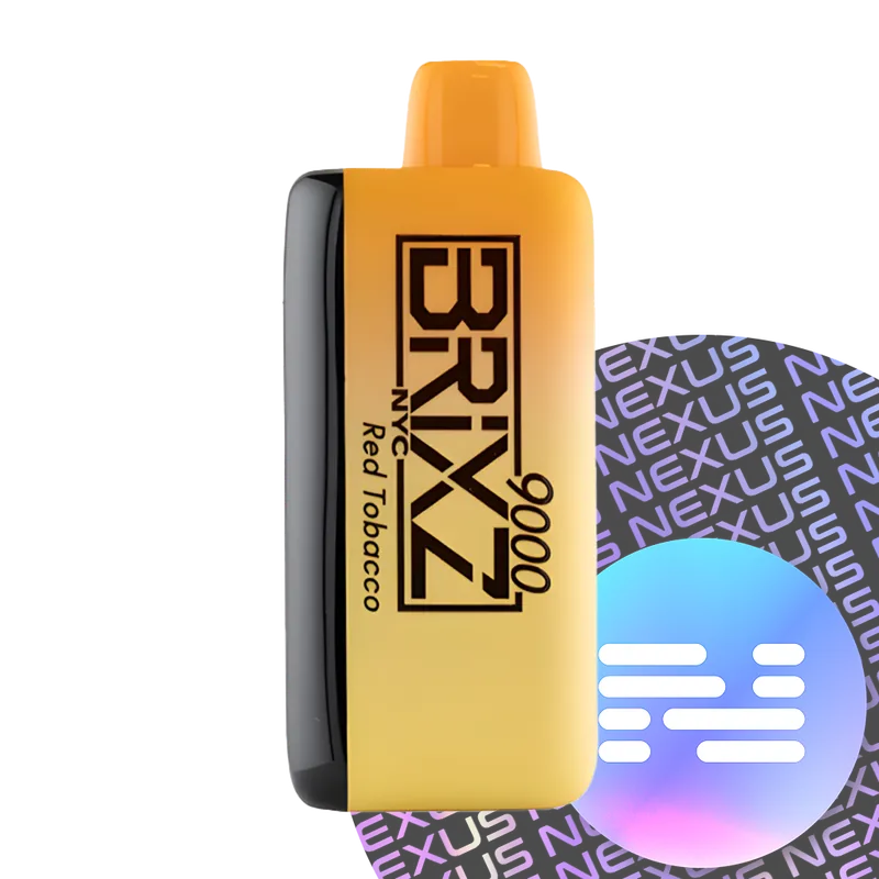 Red Tobacco BRIXZ 9000 Disposable Vape - DAZED | BRIXZ Disposable Vape