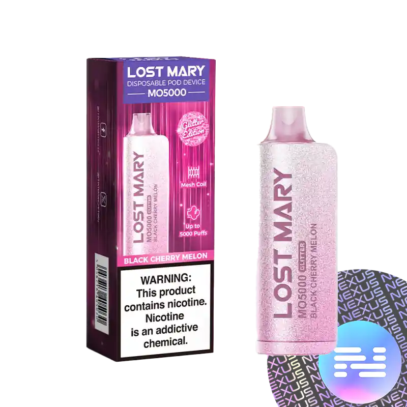 Black Cherry Melon Lost Mary MO5000 Glitter Disposable Vape - Elf Bar - EBDESIGN