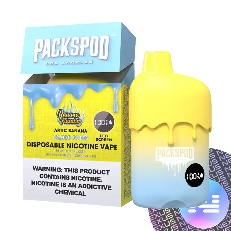 Banana Flambe PacksPod 12000 Puff Disposable Vape - Packspods by Packwoods