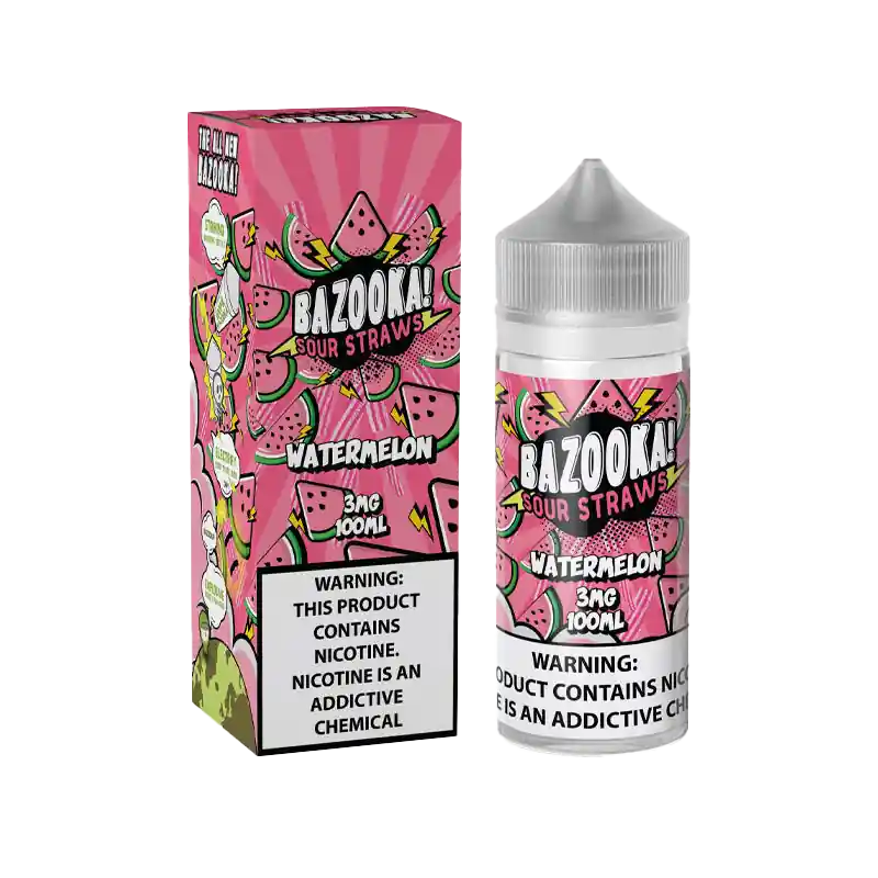 Bazooka Sour Straws E-Liquid Vape Juice 100 ML – Watermelon