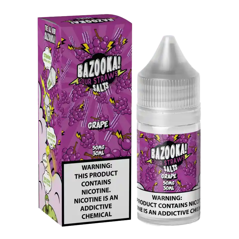 Bazooka Sour Straws E-Liquid 30 ML Vape Juice – Grape