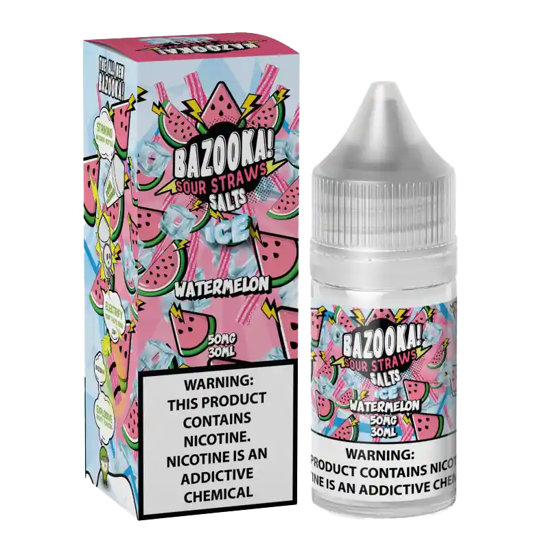 Bazooka Sour Straws E-Liquid 30 ML Vape Juice – Watermelon Ice