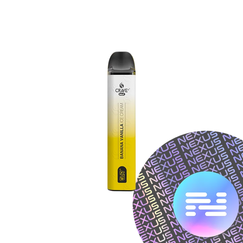 Banana Vanilla Ice Cream CRAVE MAX Disposable Vape 2500 Puff - Crave Vape