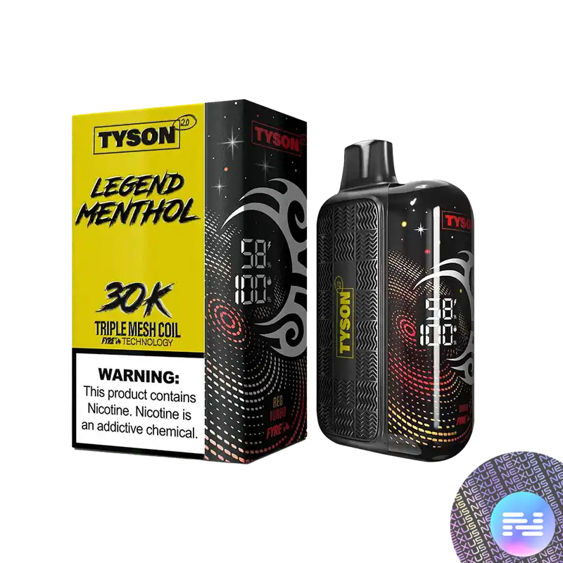 Menthol GOLD Tyson 2.0 Legend 30000 Disposable Vape - Tyson Disposable Vape | Heavyweight Puff