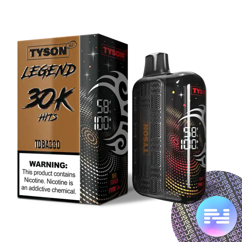Tobacco Tyson 2.0 Legend 30000 Disposable Vape - Tyson Disposable Vape | Heavyweight Puff