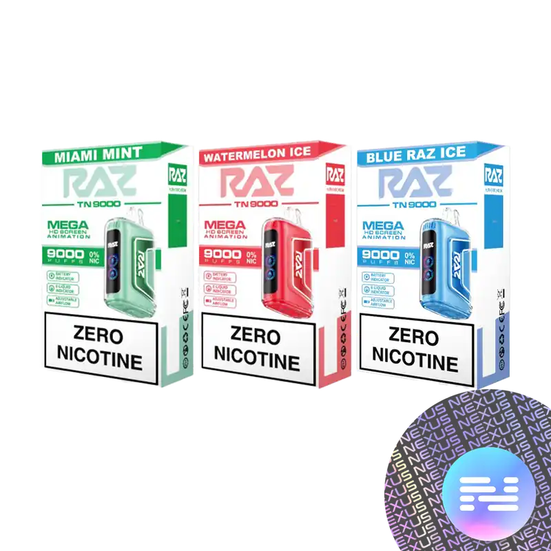 RAZ TN9000 Zero Nicotine Disposable Vape - NEWEST DROPS