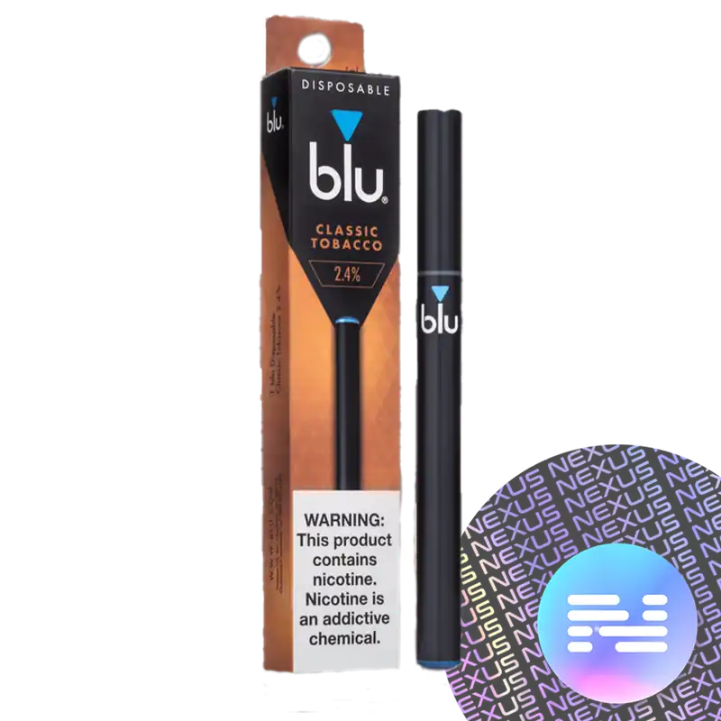 Classic Tobacco 2.4% blu Disposable Vape E-Cigarette