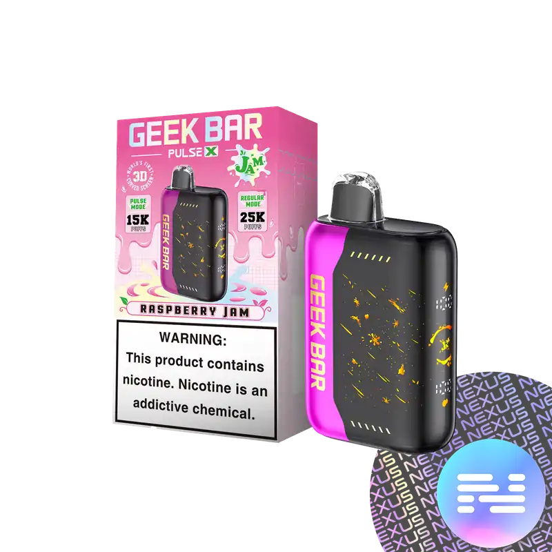 Raspberry JAM Geek Bar Pulse X 25K Disposable Vape - Uncategorized