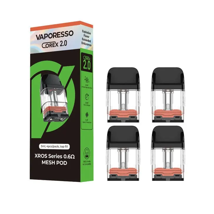 Vaporesso COREX 2.0 XROS Series Mesh Pod 3ml (Pack Of 4) - Accessories