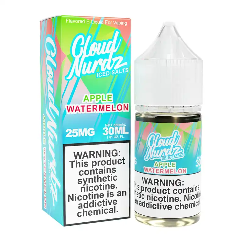 Watermelon Apple Iced 30ml TF Nic Salt Vape Juice – Cloud Nurdz