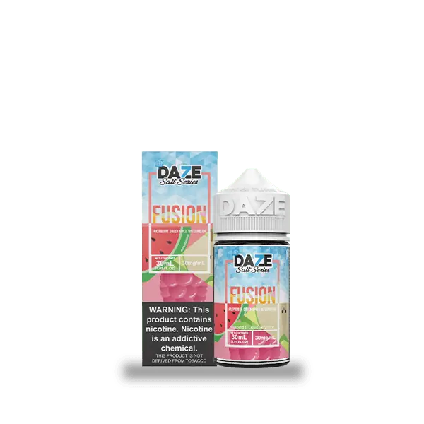 7 Daze Fusion Raspberry Green Apple Watermelon ICED 30ml Nic Salt Vape Juice