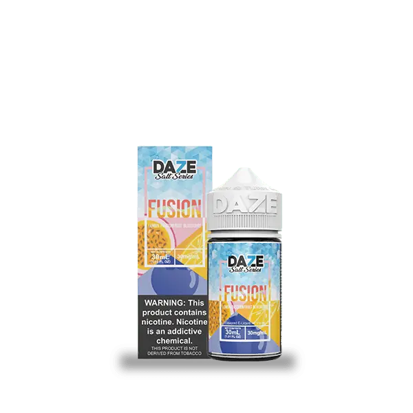 7 Daze Fusion Lemon Passionfruit Blueberry ICED 30ml Nic Salt Vape Juice