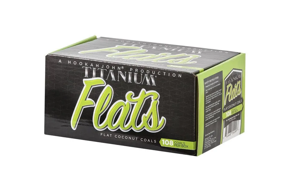 Titanium Flats Coconut Hookah Charcoal
