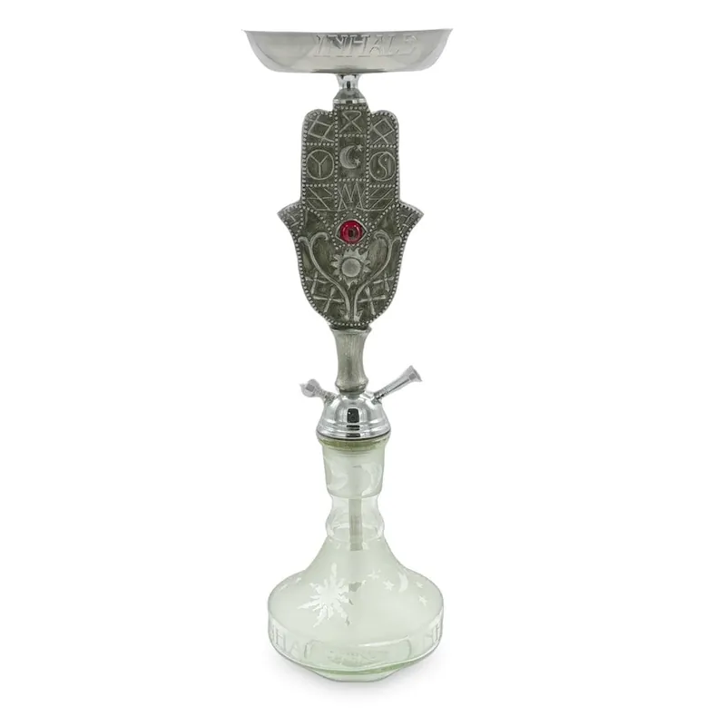 Inhale Khamsa Hand of Fatima Hookah with Case