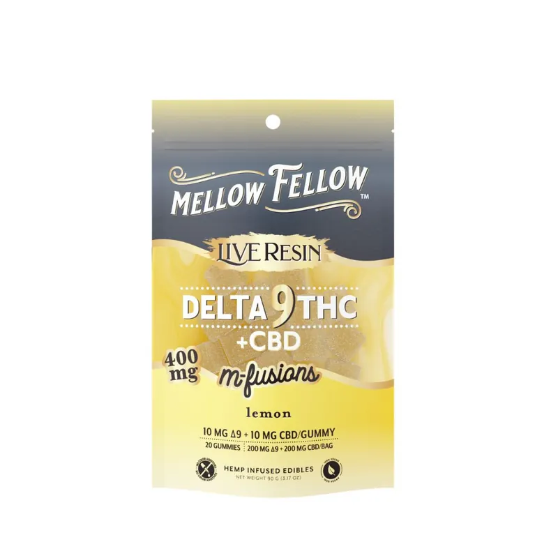 Mellow Fellow Live Resin M-Fusions Delta-9 Edibles – Lemon 400mg